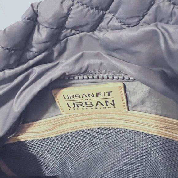 Urbanfit by Urban Expressions Tote Lightweight Bag-Gray Quilted-Large-Versatile - Picture 12 of 13
